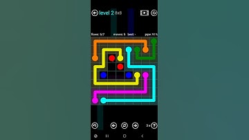 How To Solve Flow Free Blue Pack Level 2 8x8 Board Medium Walk Through Solution Walkthrough