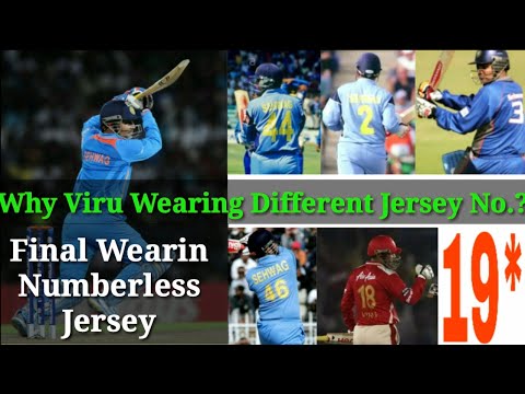 sehwag jersey number