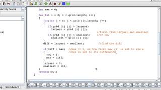 how to find the largest row range -  java