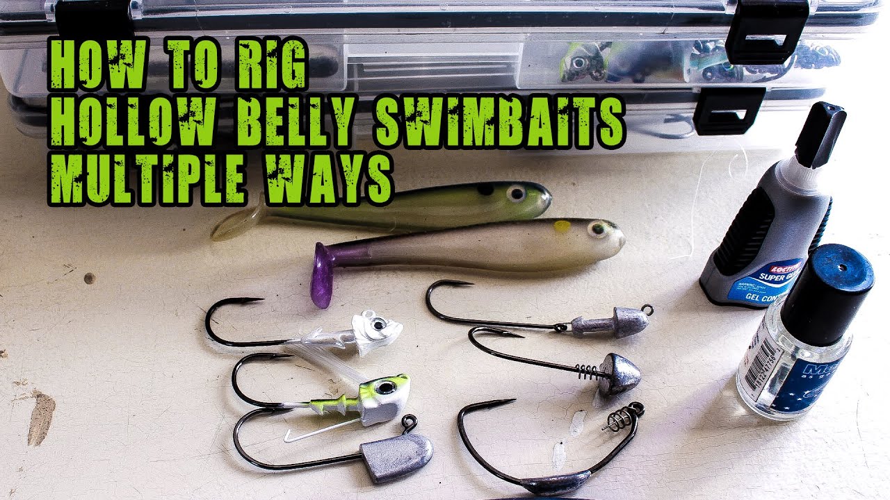 How To Rig Hollow Belly Swimbaits! Multiple Ways! 