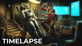 Digital Art Timelapse (Clip Studio Paint) | Space Station 13 Character Illustration 7 #Commission