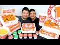 My Little Brother Tries Popeyes For The First Time • MUKBANG