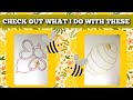 Dollar tree wreath forms diy super cute bee and hive