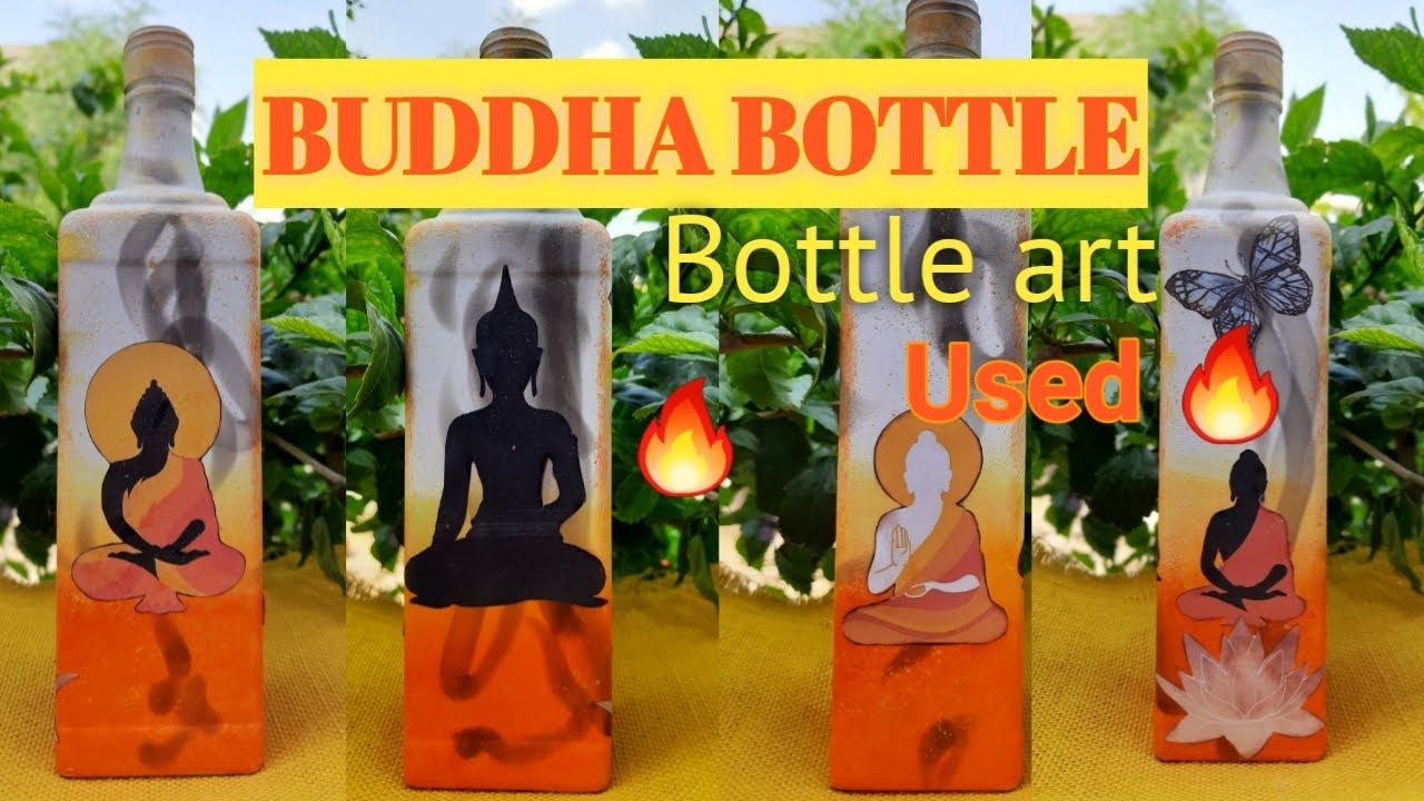 Buddha Bottle/Buddha Bottle Craft/Buddha Bottle Art/Bottle Craft/बुद्धा