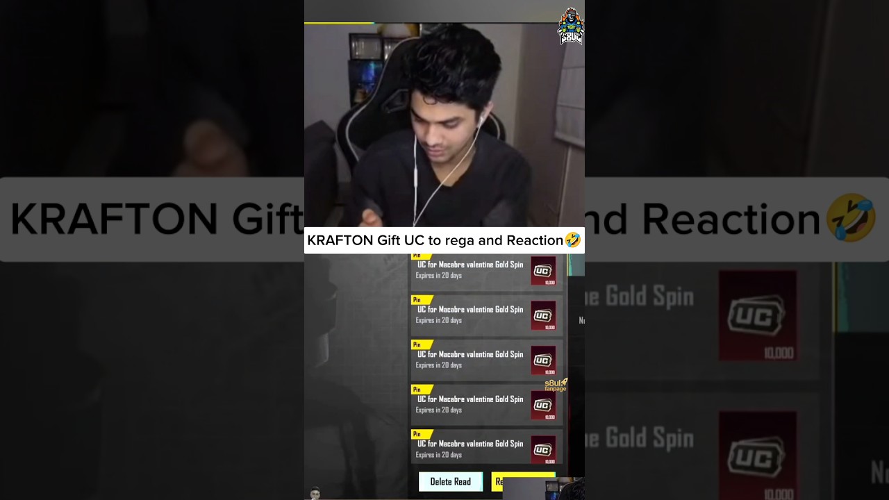 Rega Shocked Krafton gift Uc🤣 