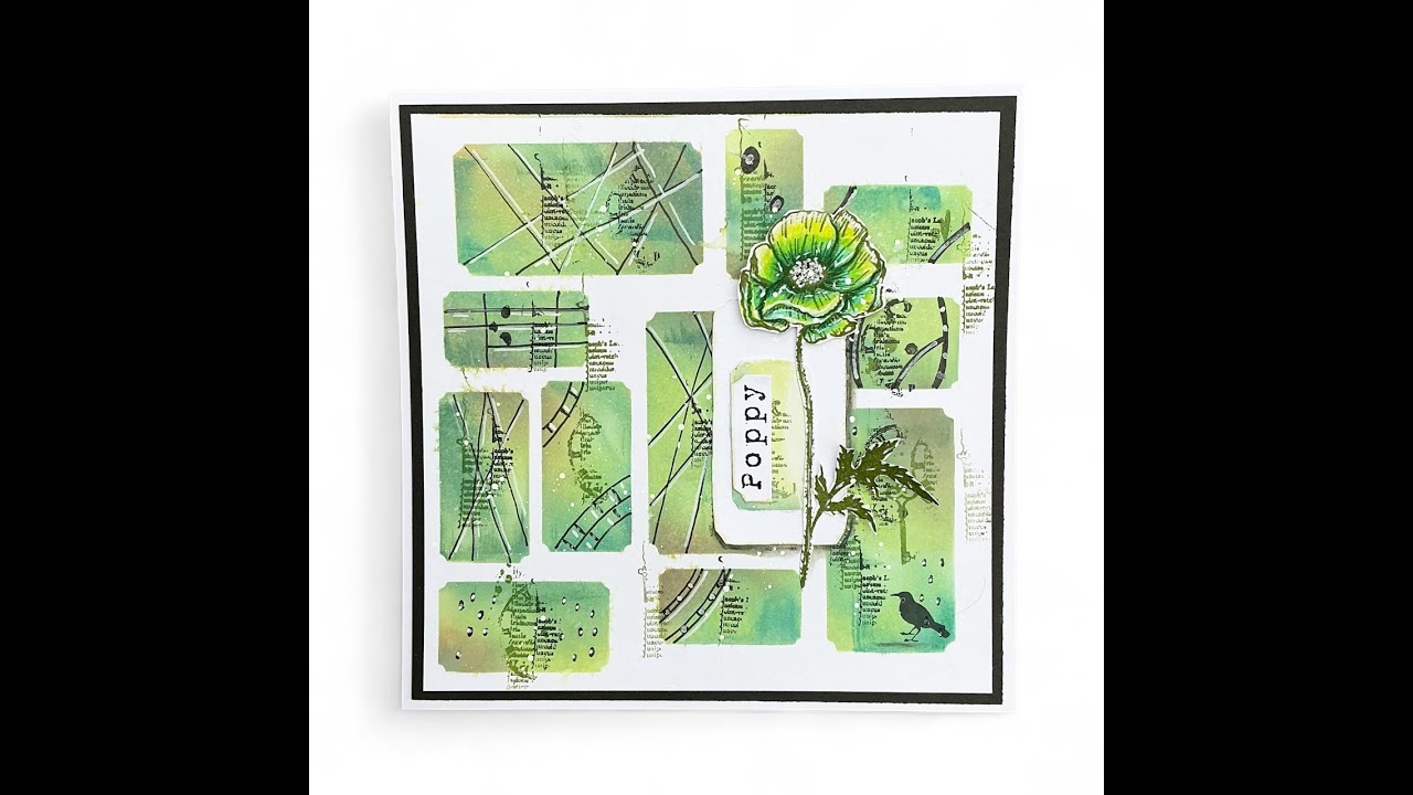 Stamped Poppy Card and Doodling 