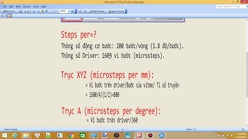 Mach3 [Steps per] trên các trục XYZA và trục chính