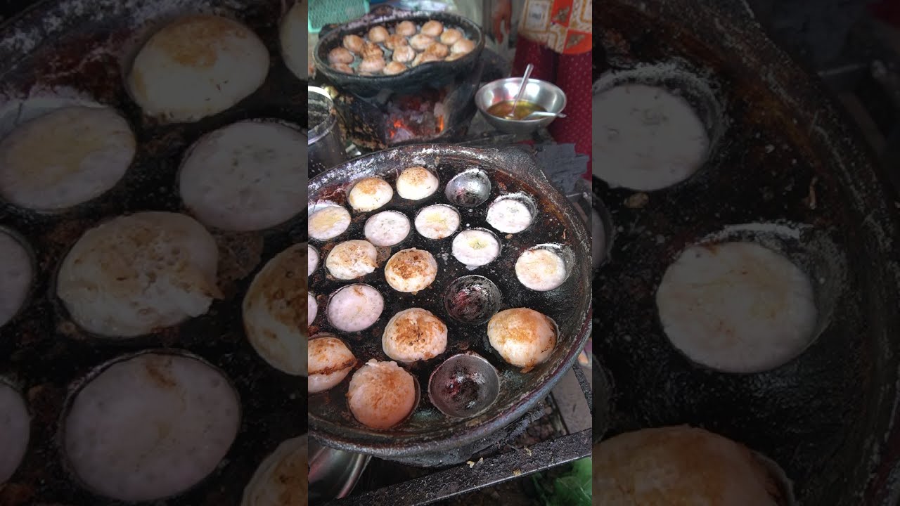 Cooking KH cookies Nom Kruok cake at street - Street Food