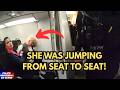 Woman Goes INSANE on Airplane Mid Flight Before Landing!