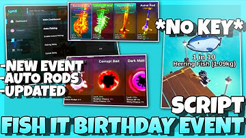 Fish It Script Pastebin *NO KEY*, Birthday Event, Farm New Fishes, Instant Fishing, Auto Buy🎁