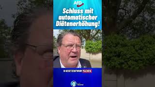 Schluss mit der automatischen Diätenerhöhung! SOFORT!
