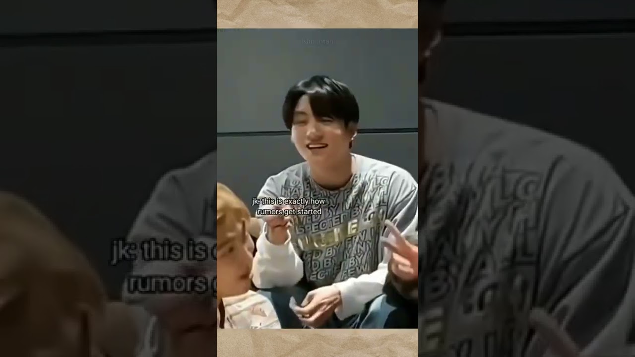This is how the hyungs making up rumors on Jungkook's burst button 😌 