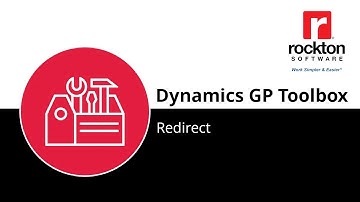 Dynamics GP Toolbox Spotlight:  Redirect