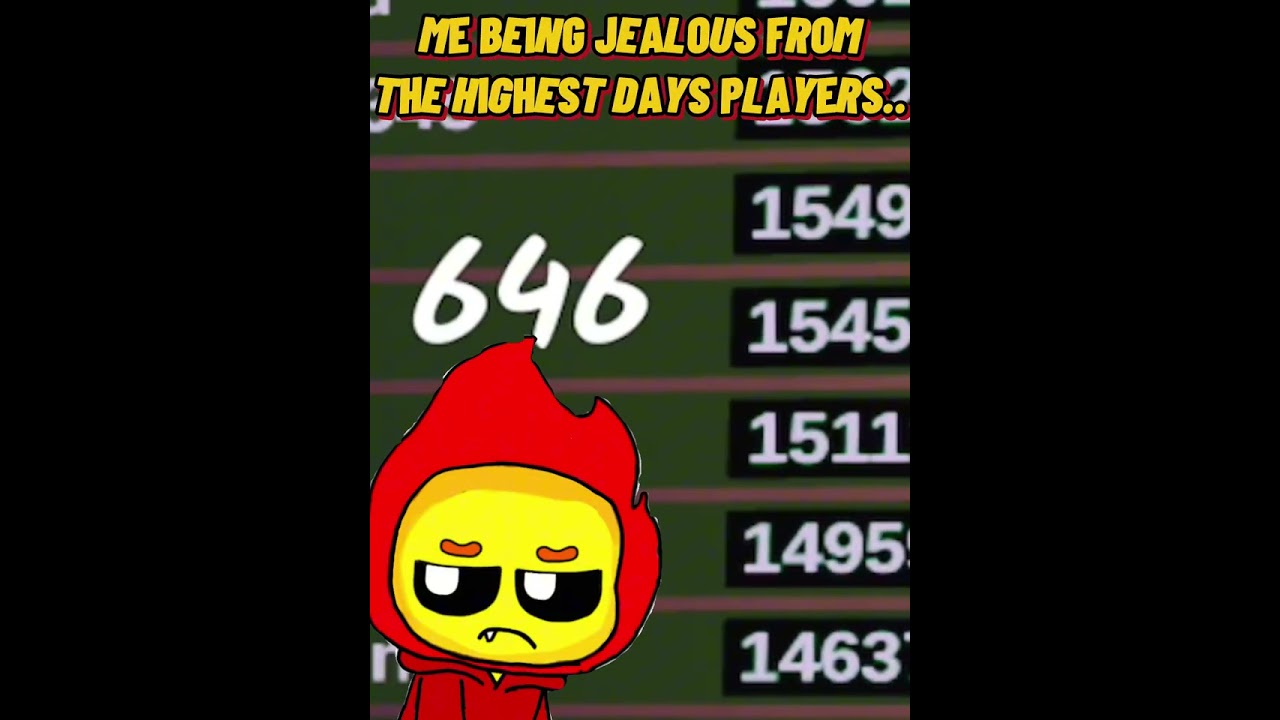 Me when I see the top leaderboard players in 99 nights.. 