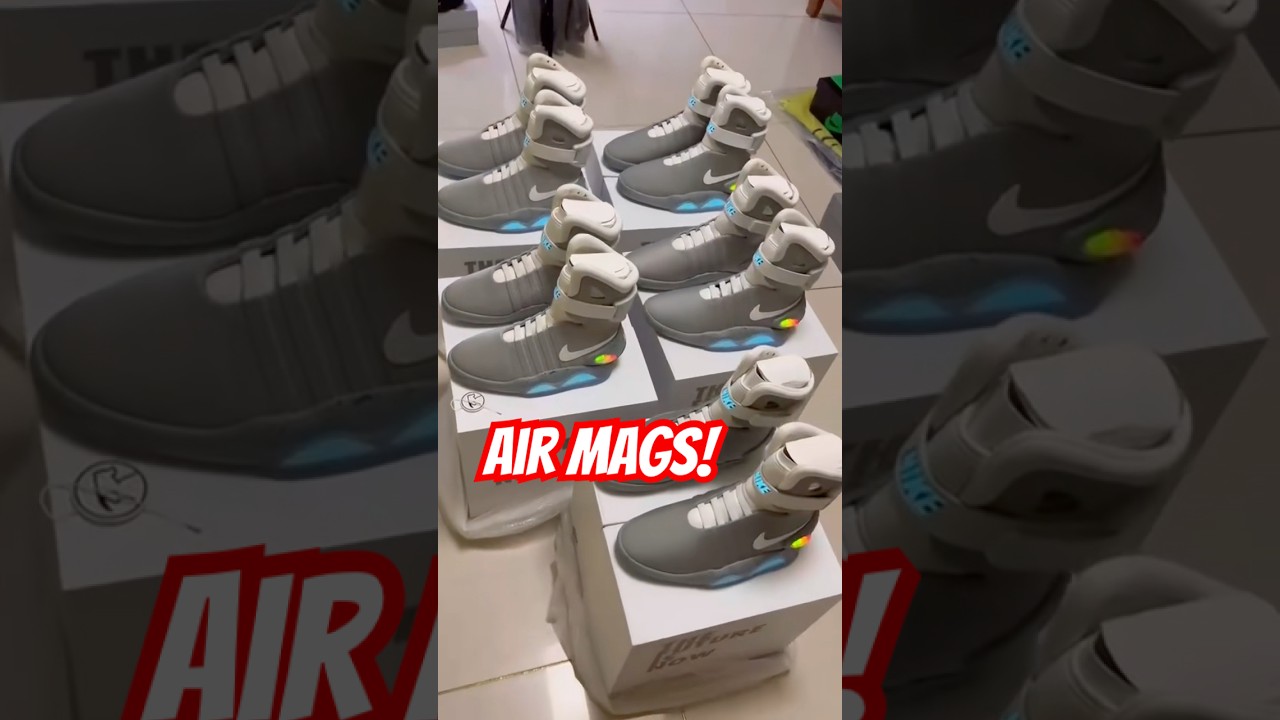 Table FULL of Nike Air Mag auto lacing shoes from Back to the Future! 