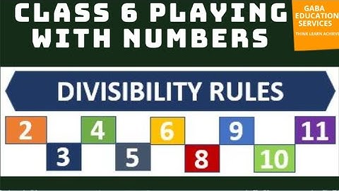 CLASS 6 DIVISIBILITY TEST | CHAPTER 3 | PLAYING WITH NUMBERS