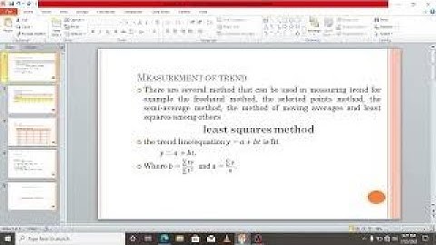 Time Series - least squares method(@simplifiedacademictutorialsug )