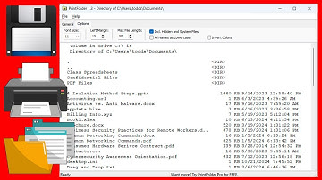 Copy, Print or Export a Listing of Files and Folders from a Directory with PrintFolder