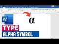 How to Insert Alpha in Microsoft Word | Type Alpha In Word