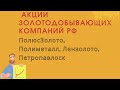 Про золото и Акции золотодобывающих компаний РФ. Полюс Золото, Полиметалл, Лензолото, Петропавловск.