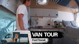 VANTOUR | COUPLE FROM UK CONVERTED THEIR FORD TRANSIT INTO A ROLLING HOME TO TRAVEL EUROPE