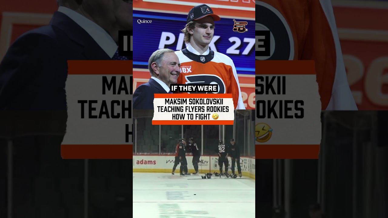 Flyers 1st Round Pick Maksim Sokolovskii's Fight Tips 🤣