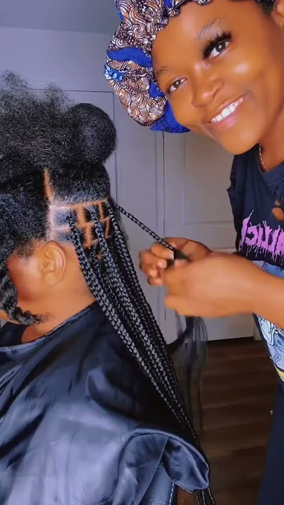 #braids #hairstyle #naturalhair #colorfulbraids #protectivestyle