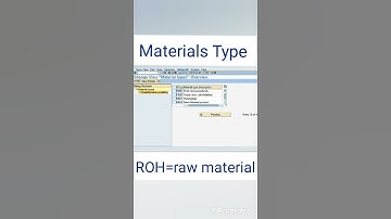 How to create Material Type in SAP @prajakta4801 #sap "|video 9