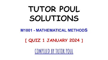 M1001 QUIZ 1 JANUARY 2024