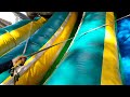 16ft Dual Lane Tiki Tropical Rush Water Slide Take Down and Roll Up / Bounce House Business