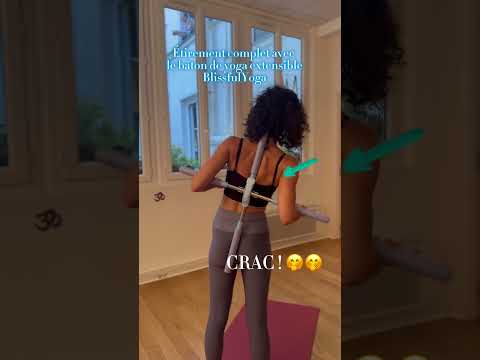 Bâton de yoga extensible améliorant la flexibilité et soulageant les tensions du dos ⭐️