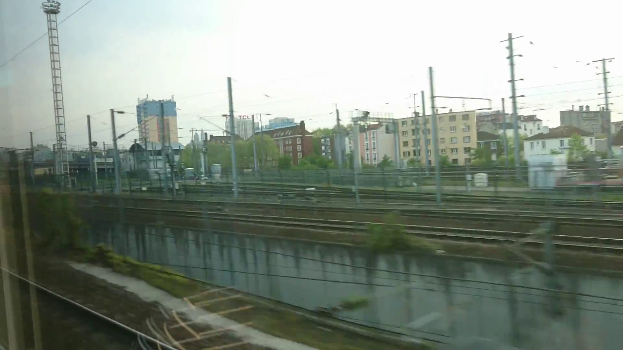 French English announcements greeting passengers on board TGV Eurostar train at Paris Gare du Nord
