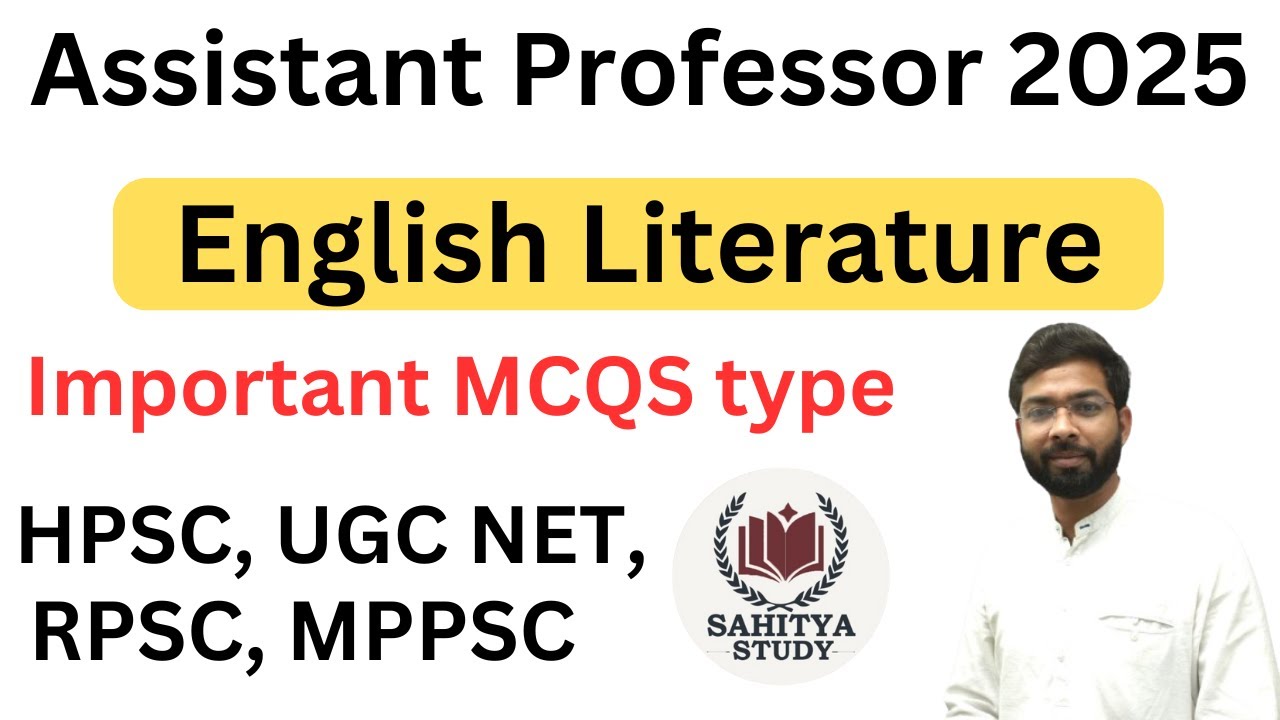 HPSC Assistant Professor English MCQS || English objective preparation|| Sahitya Study