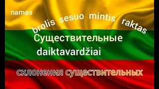 Литовский язык  🇱🇹5.1 Daiktavardžiai.  Имена существительные.  Склонения существительных