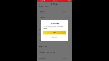 How to clear cache in Binance app?