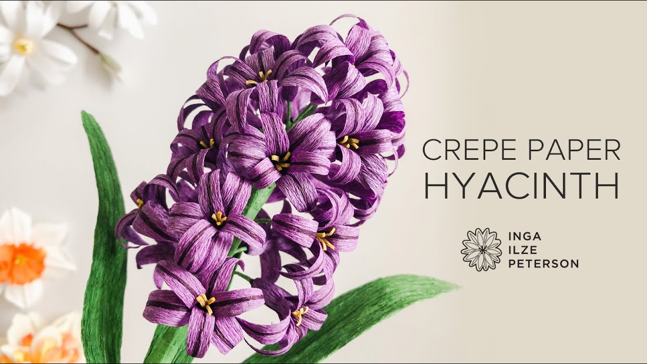 Crepe Paper Hyacinth Flower - A Quick Demo