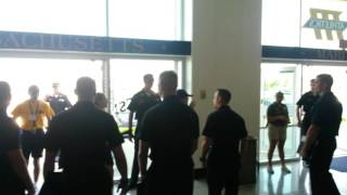 Massachusetts Maritime Academy - Freshmen enter gym after Cadre Oath - 2016
