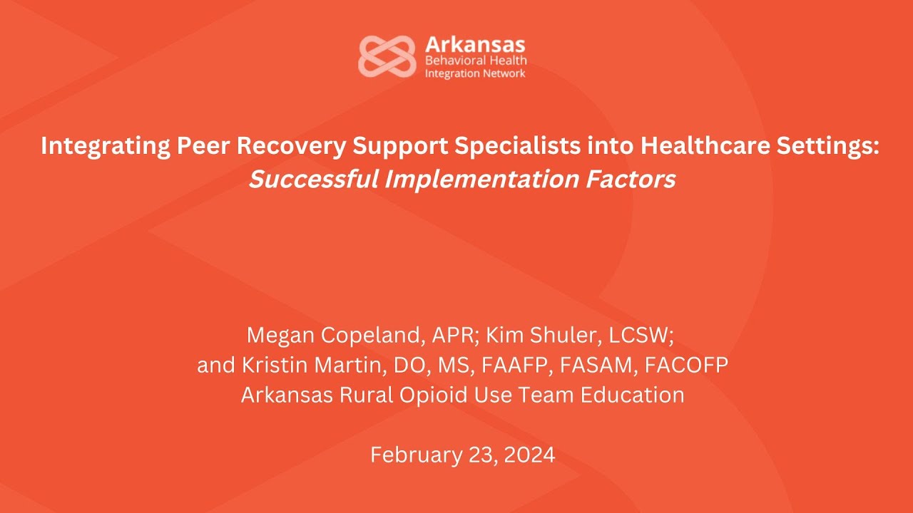 Arkansas Rural Opioid Use Team Education - Session 5  - Successful Implementation Factors