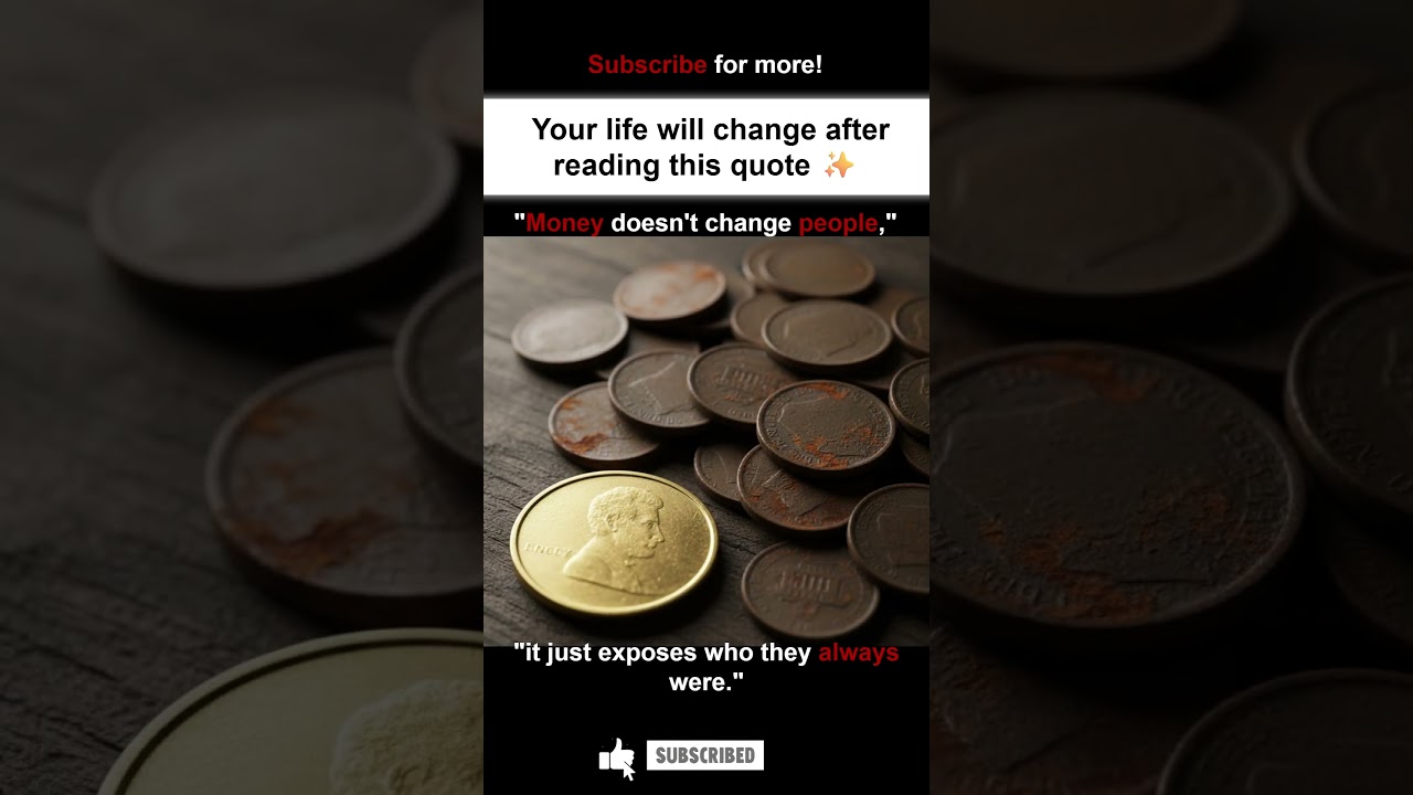 Money doesn't change people. 