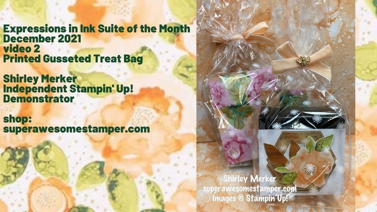 Expressions in Ink Suite of the Month December 2021 Printed Gusseted Treat Bag