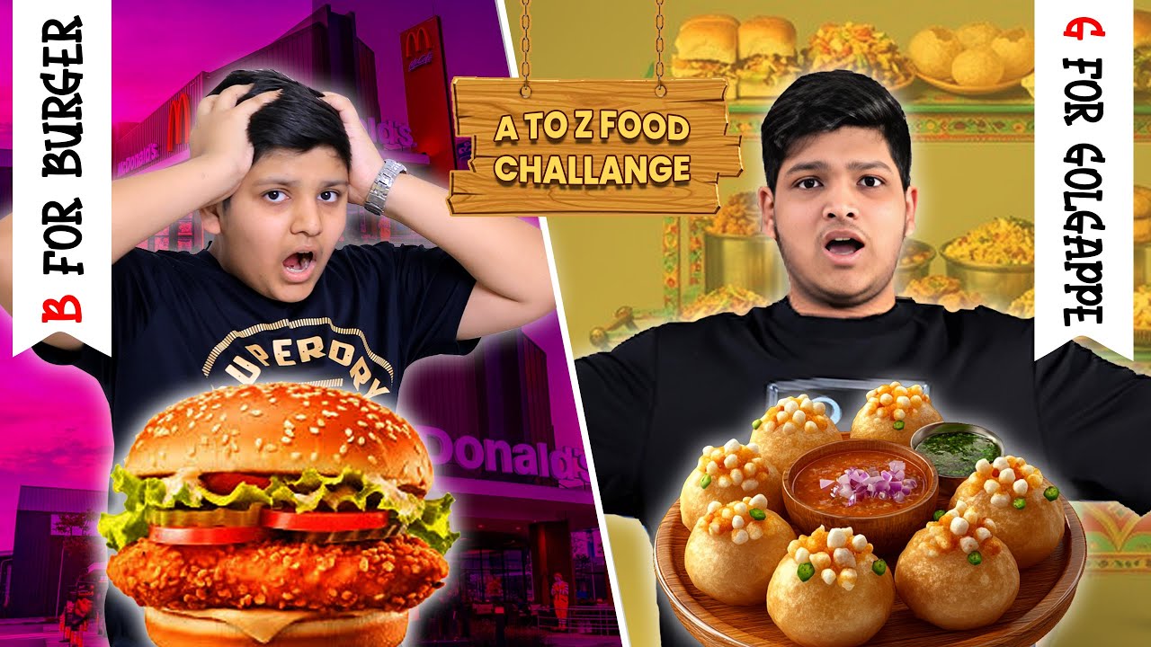 A-Z Food Eating Challenge in 1 Hour | Winner Gets ₹10,000 💸 