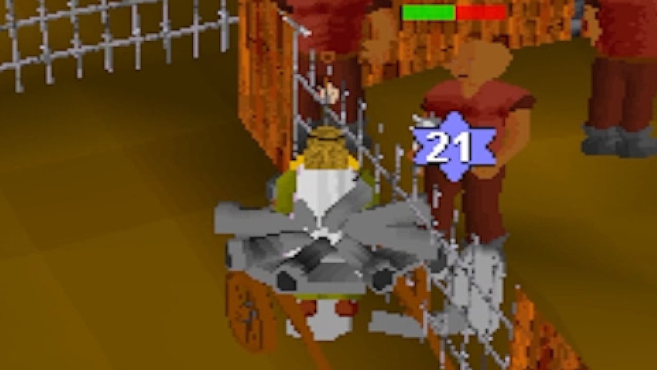 Using a Cannon on Ogres in Runescape Classic