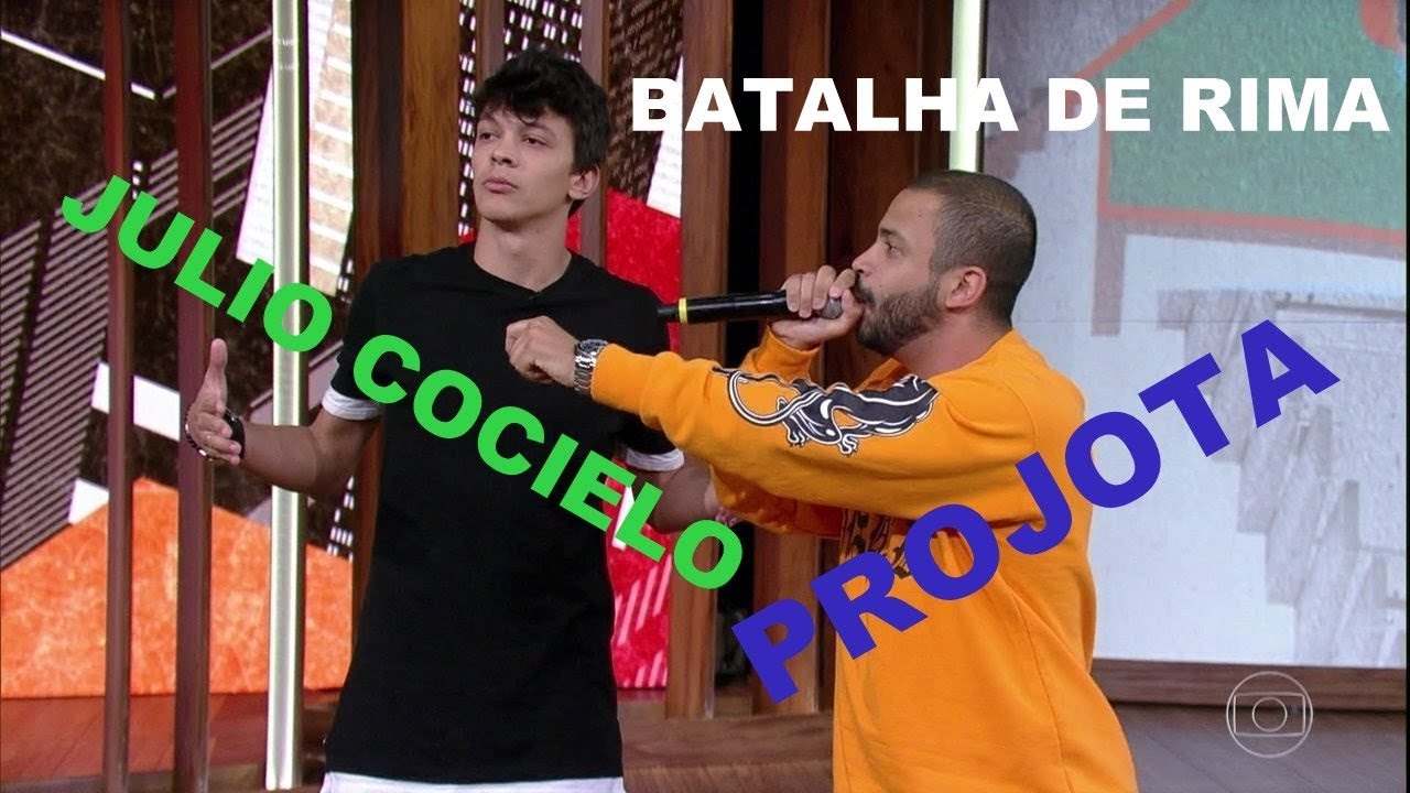 Projota + Julio Cocielo na  Batalha de rima (Conversa com Bial)