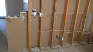 how to remove a load bearing wall when it has electrical