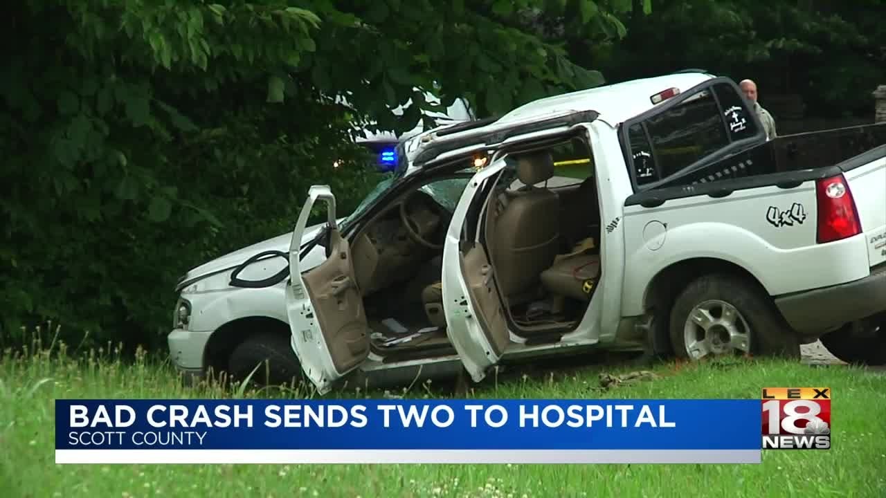 Bad Crash Sends Two To Hospital - YouTube