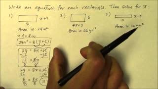Celebrity 510GM  Solve Multi-Step Equations: Areas of Rectangle Wealth