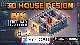 3D House Design in FreeCAD | BIM Workbench | Part 1 screenshot 2