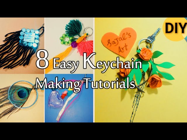 25+ DIY Keychain Ideas For Kids To Make - Emma Owl  Diy crafts keychain,  Kids crafts keychain, Keychain craft