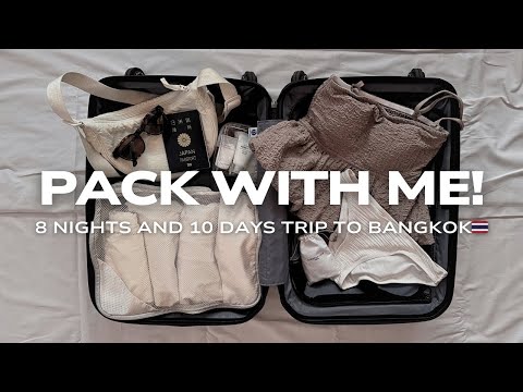 【8泊10日】機内持ち込みスーツケースで行く身軽な旅【pack with me for Bangkok🇹🇭】