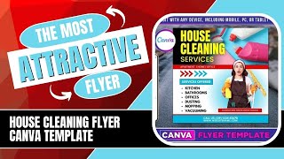 House Cleaning Flyer, Canva Template.